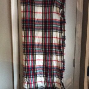 Plaid blanket scarf